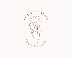 Botanical Flower Nail Salon logo design