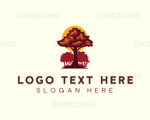 Tree Forest Woodwork Logo