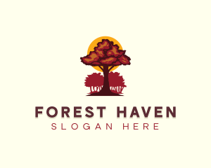 Tree Forest Woodwork logo design