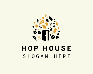 Gardening House Yard Door  logo design