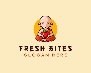 Monk Fruit Grocery logo design