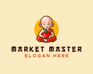 Monk Fruit Grocery logo design