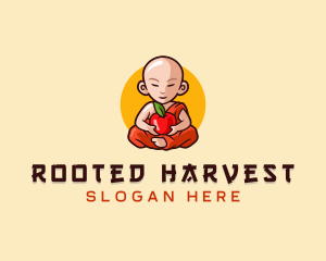 Monk Fruit Grocery logo design