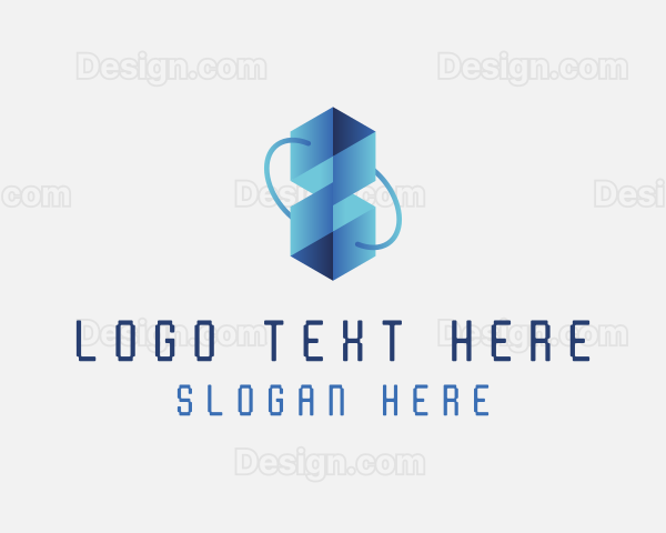 Tech Artificial Intelligence Cube Logo