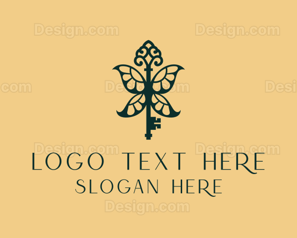 Elegant Key Wings Logo