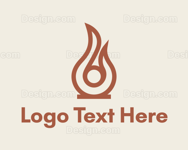 Boho Flame Candle Logo