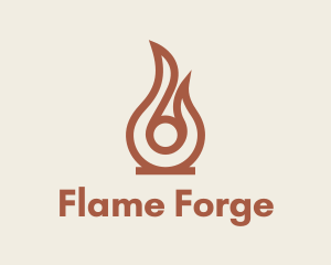 Boho Flame Candle  logo design