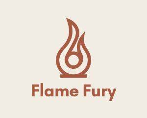 Boho Flame Candle  logo design