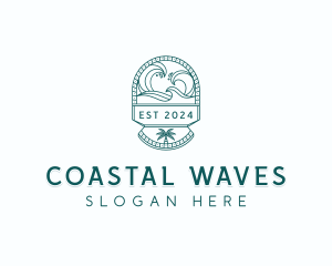 Coast Waves Surfing logo design