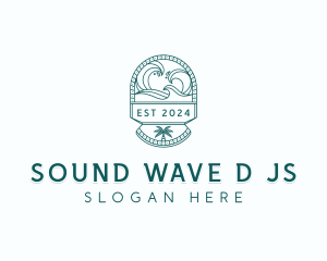 Coast Waves Surfing logo design