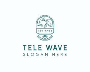 Coast Waves Surfing logo design