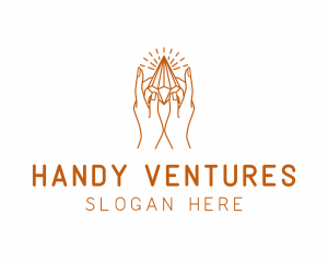Crystal Gemstone Hand logo