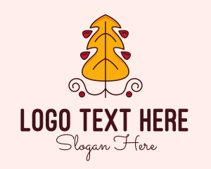 Autumn Leaf Tree logo