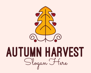 Autumn Leaf Tree logo design