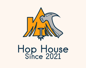 House Roofing Hammer Renovation  logo design