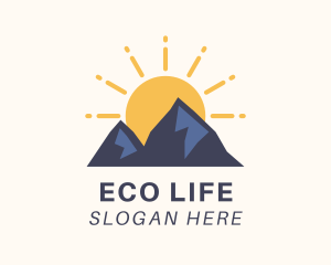 Sunrise Mountain Nature Hiking logo design