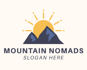 Sunrise Mountain Nature Hiking logo design