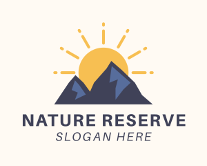 Sunrise Mountain Nature Hiking logo design