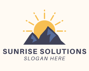 Sunrise Mountain Nature Hiking logo design