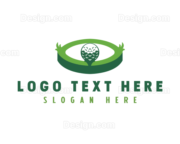 Golf Ball Sports Logo