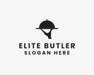 Waiter Butler Cloche logo design