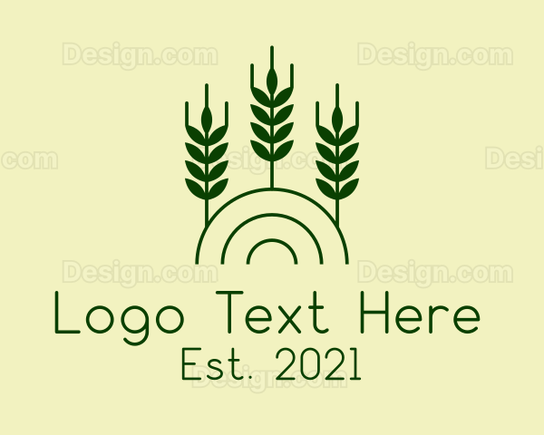 Wheat Plant Agriculture Logo