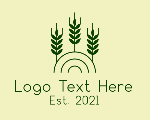 Wheat Plant Agriculture logo