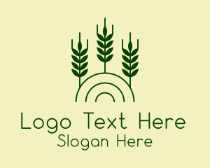 Wheat Plant Agriculture Logo