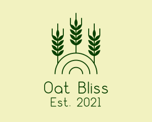 Wheat Plant Agriculture logo design