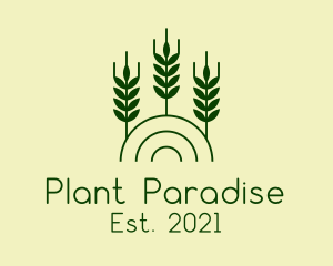 Wheat Plant Agriculture logo design