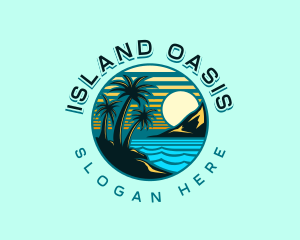 Island Beach Travel logo design