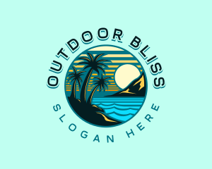 Island Beach Travel logo design