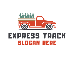 Beer Brewery Truck Delivery logo design