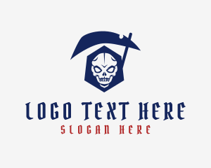 Smiling Grim Reaper logo