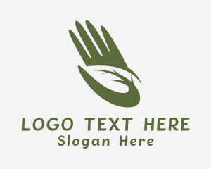 Gardening Leaf Hands Logo