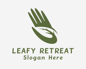 Gardening Leaf Hands logo design