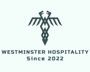 Medical Snake Wings logo design