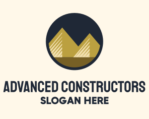 Gold Pyramid Mountain logo design