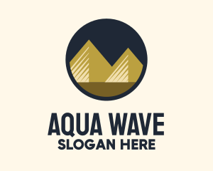 Gold Pyramid Mountain logo design