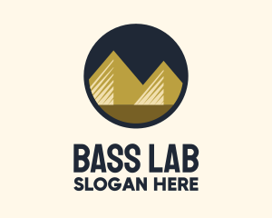 Gold Pyramid Mountain logo design