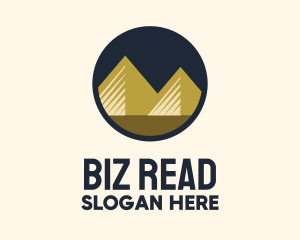 Gold Pyramid Mountain logo design