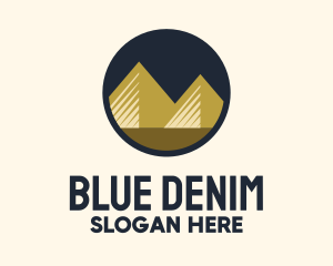 Gold Pyramid Mountain logo design