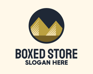 Gold Pyramid Mountain logo design