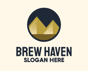 Gold Pyramid Mountain logo design