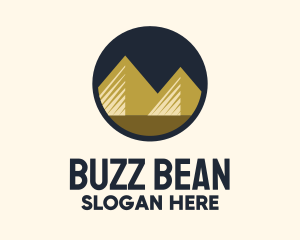 Gold Pyramid Mountain logo design