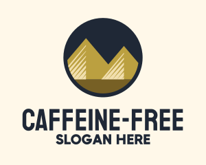 Gold Pyramid Mountain logo design