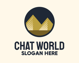 Gold Pyramid Mountain logo design