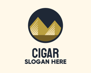 Gold Pyramid Mountain logo design