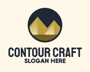 Gold Pyramid Mountain logo design