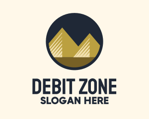 Gold Pyramid Mountain logo design